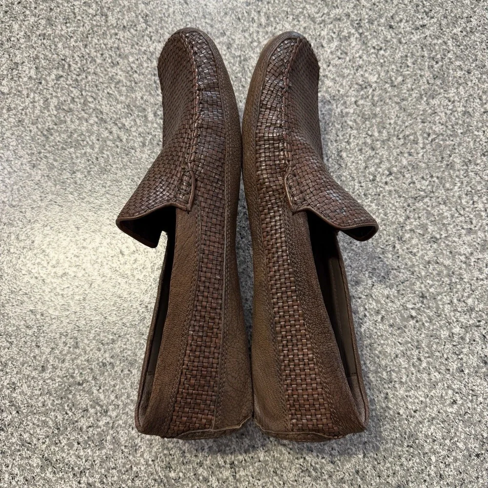 Tommy Bahama Shoes Mens 16 Naples Driver Woven Venetian Brown Slip On Loafers
